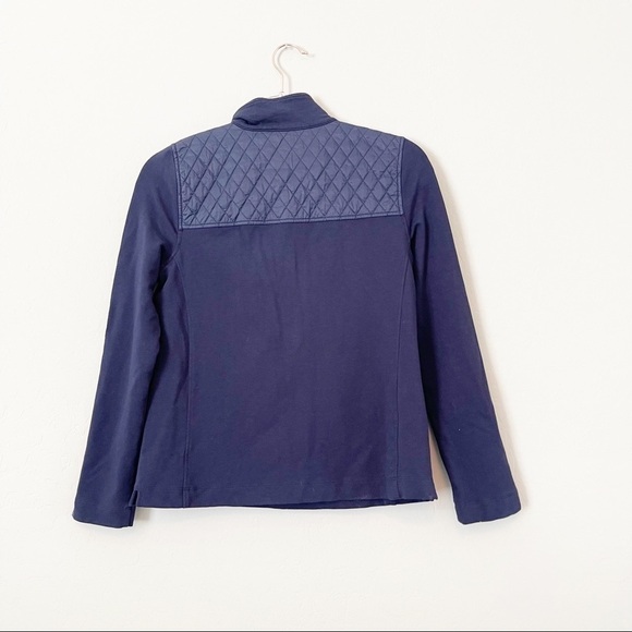 Talbots Women’s Petite Quarter Zip Pullover Sweatshirt Quilted Shoulders SP - Picture 5 of 5